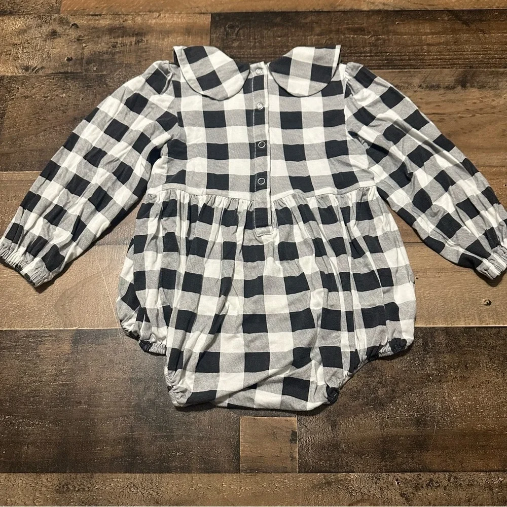 Kate Quinn Buffalo Plaid Bubble Romper